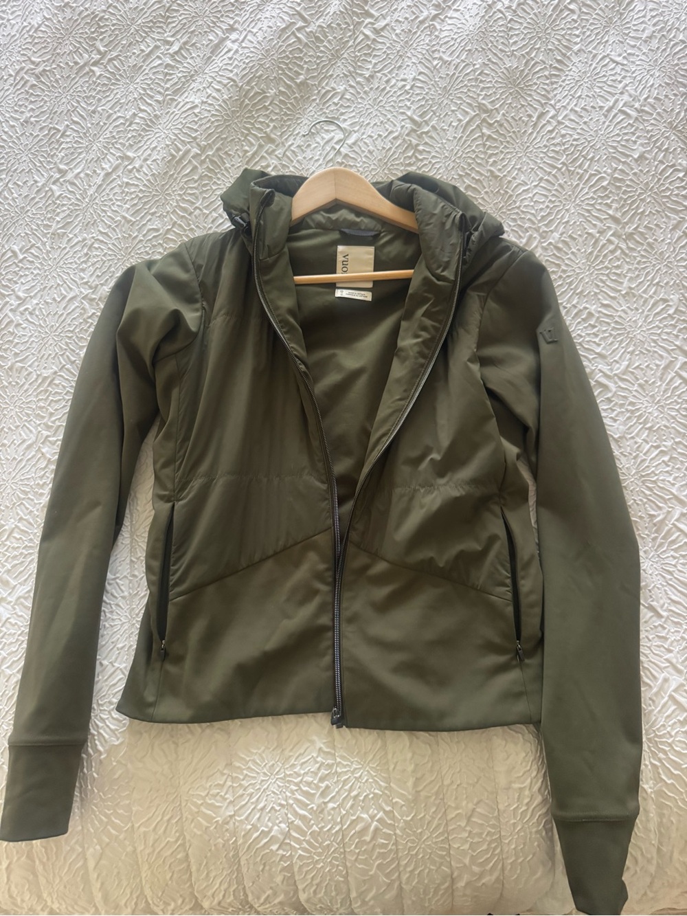 Vuori Chilled Out Full Zip size XS color olive - Picture 4 of 5